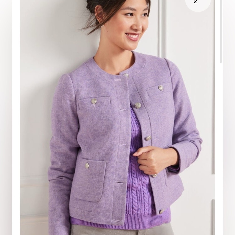 Talbots Herringbone Shetland Wool Jacket